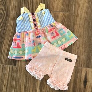Matilda Jane knot top and shortie set